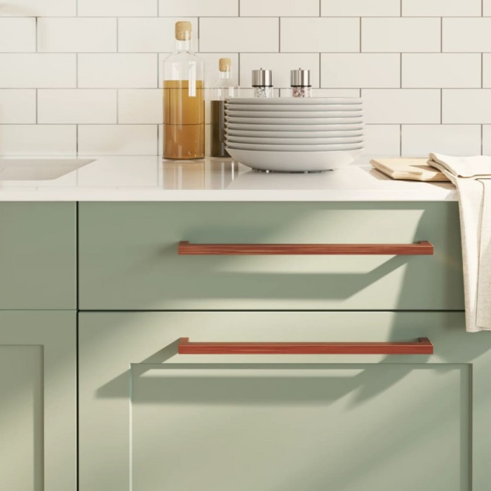 vidaXL M&acirc;nere de dulap, 20 buc., bronz, 320 mm, oțel inoxidabil