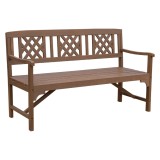 Cumpara ieftin Banca gradina, terasa lemn maro Enela 148x62x86,5 cm