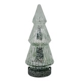 Cumpara ieftin Brad Craciun sticla argintie cu led 7x16 cm