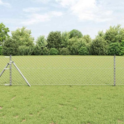 Set de St&amp;acirc;lpi de Gard Argintiu 0.4 x 10 m Oțel galvanizat foto