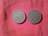 2 Monede 20 filler Ungaria 1946 si 1947 , bronz , cal. F.Buna, Europa