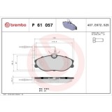 Placute frana Citroen Xsara (N1) 04.97-12.05, Zx (N2) 03.91-07.99; Peugeot 306 Liftback (7a 7c N3 N5) 01.93-10.03, 406 (8b) 08.95-01.05, 406 Break (8, BREMBO
