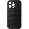 Husa tip capac spate silicon cauciucat negru pentru Apple iPhone 13 Pro