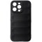 Husa tip capac spate silicon cauciucat negru pentru Apple iPhone 13 Pro