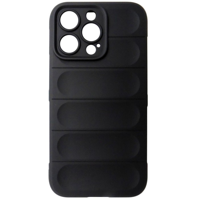 Husa tip capac spate silicon cauciucat negru pentru Apple iPhone 13 Pro