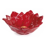 Bol Craciunita ceramica rosie galbena cm 20x18,5x7,5 H