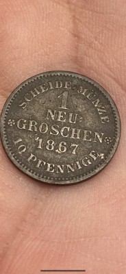 1 Neugroschen- 10 Pfenn. 1867 foto
