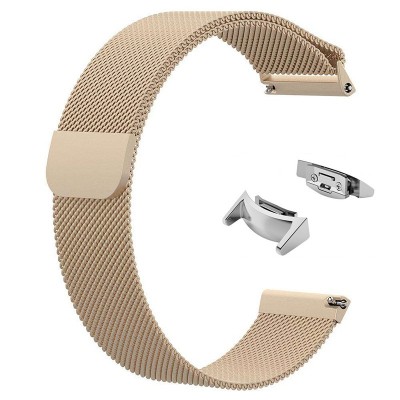 Curea Milanese Loop, adaptoare argintii compatibile Samsung Gear S2 Sport, Retro Gold foto