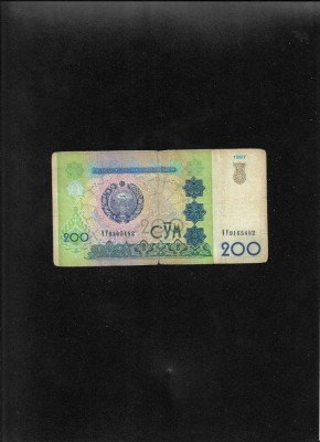 Uzbekistan 200 sum 1997 seria9165482 uzata foto