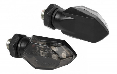 Lampi semnalizare directie mers Micro LED 12V 2buc - Negru Garage AutoRide foto