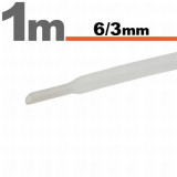 Tub termocontractibilTransparent &bull; 6 / 3 mm - pachetul contine 10 m