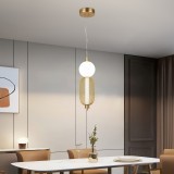 Lustra LED Suspendata LM550/2GD, 11W, Lumina 3000/4000/6000K, Auriu, Inaltime Reglabila ModernLight Concept