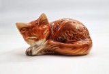 vtg figurina GOEBEL bibelou Pisica dormind decor portelan 15 x 7 x 10 cm