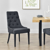 [en.casa]&reg; Scaun bucatarie Chester DG, 100 x 53 x 60 cm, poliestre/metal, gri inchis/negru HausGarden Leisure