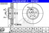Disc frana MERCEDES C-CLASS T-Model (S204) (2007 - 2014) ATE 24.0332-0101.1