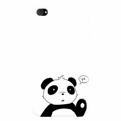 Husa silicon pentru Apple Iphone 4 / 4S, Panda Cellphone foto