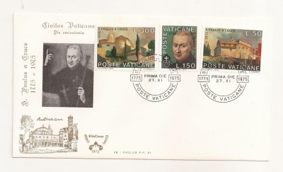 P7 FDC VATICAN- S. Paulus a Cruce - First day of Issue, necirc. 1975 foto