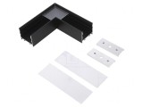 Conector 90&deg; Aluminiu Anodat Negru VARIO30-02