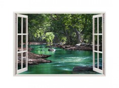 Autocolant decorativ, Fereastra, Natura si peisaje, Multicolor, 85 cm, 2417ST foto