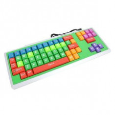 Tastatura PC educationala, colorata pentru copii, USB foto