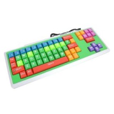 Tastatura PC educationala, colorata pentru copii, USB foto