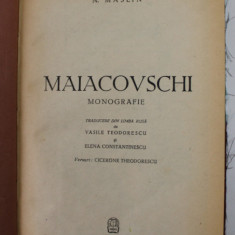 MAIACOVSCHI - MONOGRAFIE de N. MASLIN , 1951 , MICI URME DE UZURA SI SUBLINIERI