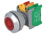 Comutator acționat prin apăsare 30mm Poz.i 2 NC NO