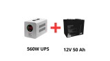 Qltec Alimentare ne&icirc;ntreruptibilă pentru pompe de circulație 560W + acumulator 50Ah