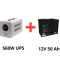 Qltec Alimentare ne&icirc;ntreruptibilă pentru pompe de circulație 560W + acumulator 50Ah