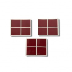 Set de 12 tampoane adezive fata-verso pentru montare si inlocuire Red Goat, spuma, negru, patrat, 50 x 40 mm