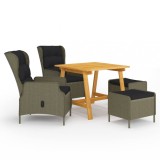 vidaXL Set mobilier de grădină, 5 piese, maro