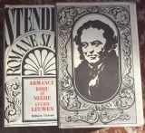 STENDHAL,ROMANE SI NUVELE DOUA VOLUME/EDITURA UNIVERS,CARTONATE IN CASETA/EDITIE DE LUX 1976/PRIMUL VOLUM ARE O DEDICATIE OLOGRAFA DATATA 1976