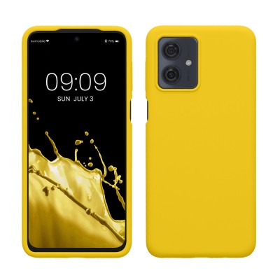 Husa Kwmobile pentru Motorola Moto G54, Galben, Silicon, KWM000022NF006C foto