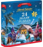 Calendar de advent, Eurographics, Nasterea, 24 puzzle-uri, 50 piese