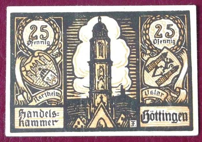 Germania notgeld 25 pfennig 1920 Gottingen **