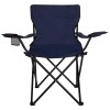 Scaun pliabil camping sau pescuit Sersimo, cu suport pahar, albastru inchis Household NewTrend, Oem