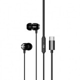 Casti Handsfree In-Ear XO-EP25, Cu microfon, USB Type-C, Negru, Blister