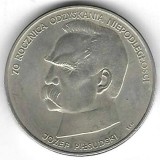 POLONIA 50000 ZLOTI 1988 , AG 750/1000 , 19.17g [4 JOSEF PILSUDSKI , XF+