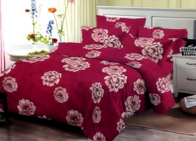 Lenjerie de pat matrimonial cu husa elastic pat si fata perna dreptunghiulara, Emma, bumbac mercerizat, multicolor foto