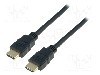 Cablu HDMI - HDMI, din ambele par&amp;amp;#355;i, HDMI mufa, 1m, negru, ASSMANN - AK-330107-010-S foto