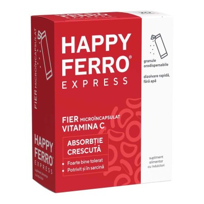 Happyferro Express 20 de plicuri cu granule orodispersabile Fiterman foto