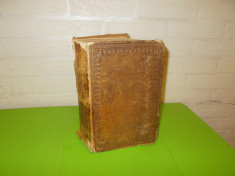 BIBLIA tiparita la Stockholm in anul 1874 / BIBLIE veche COPERTI PIELE foto