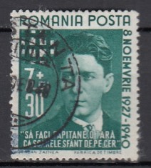 ROMANIA 1940 LP 142 I MISCAREA LEGIONARA IN ROMANIA CODREANU STAMPILAT