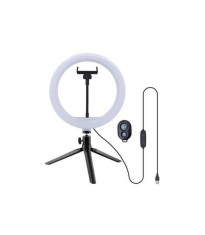 Lampa circulara Well 10&quot; cu trepied masa telecomanda