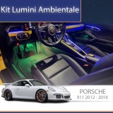 Kit lumini ambientale Porsche 911 2012-2018, set complet RGB cu control din telefon