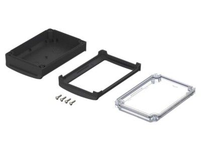Carcasă desktop BOPLA BoVersa policarbonat 80x125x42mm IP68 neagră transparentă foto