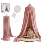 Baldachin roz pentru pat copii, 280 cm (Baldachin Curtain)