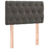 Cumpara ieftin Tablie de pat, gri inchis, 80x7x78/88 cm, catifea