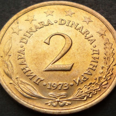 Moneda 2 DINARI / DINARA - RSF YUGOSLAVIA, anul 1973 *cod 1521 = UNC