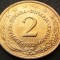 Moneda 2 DINARI / DINARA - RSF YUGOSLAVIA, anul 1973 * cod 1521 = UNC